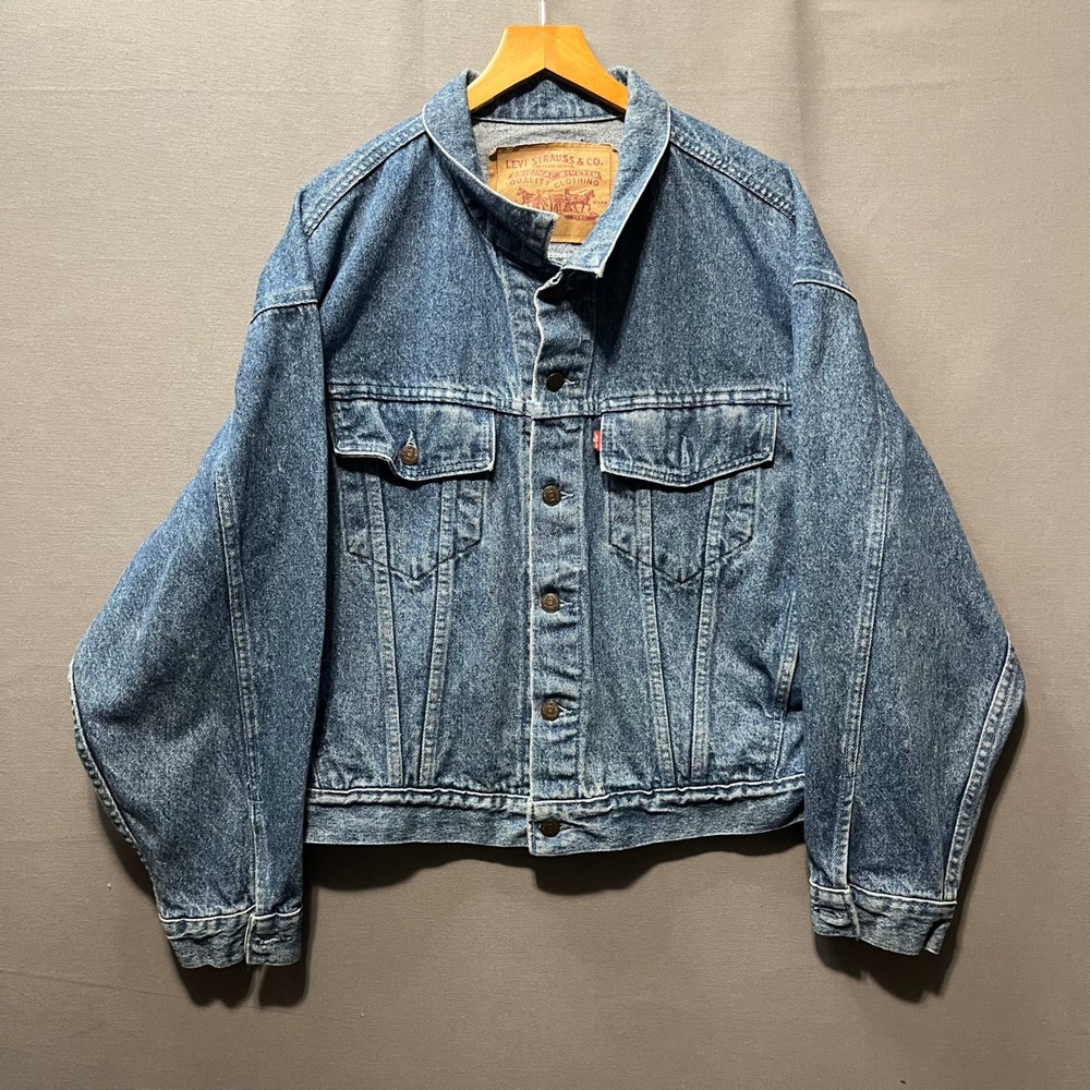 Vintage Levis 70598 Denim Trucker Jacket Mens Medium Blue Stonewash 80s 90s M